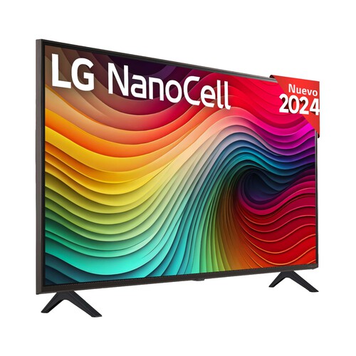 Televisión 109,2cm (43) LG 43NANO82T NanoCell, 4K, SmartTV, WEBOS, HDMI, 2USB, 20W, Bluetooth, color negro.