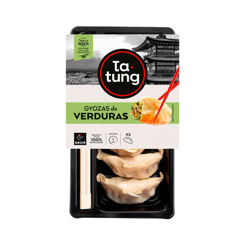 TA-TUNG Dim Sum Gyoza de verduras, listas para calentar y comer TA-TUNG 144 g.