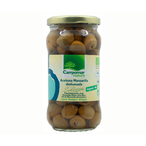 CAMPOMAR NATURE Aceituna ecológica Manzanilla S/ Hueso CAMPOMAR NATURE 170 g.