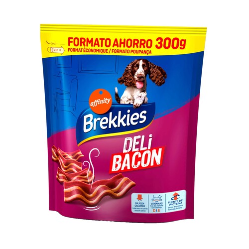 BREKKIES Bocaditos con sabor a bacon para perros adultos BREKKIES DELI BACON 300 gr,