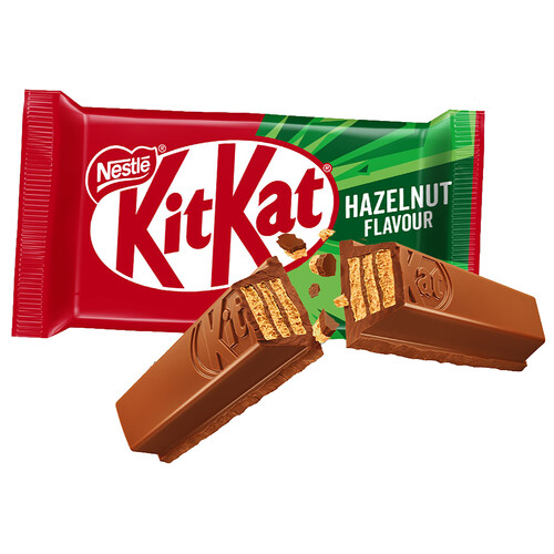 KIT KAT Barritas de galleta cubiertas de chocolate y con sabor avellana  3 x 41.5 g.