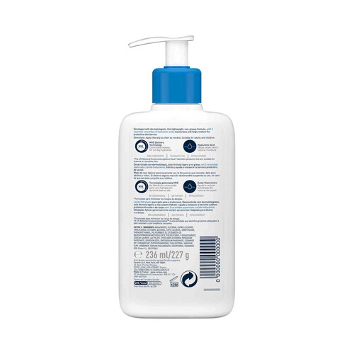 CERAVE Loción hidratante sin fragancia para pieles normales a seca 236 ml.