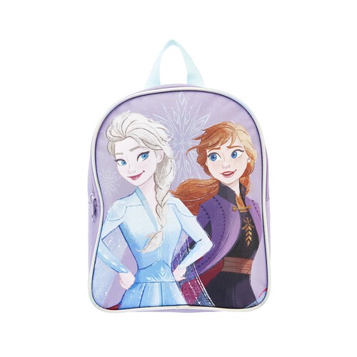 Mochila infantil, FROZEN, varios compartimentos, color morado, ALCAMPO.