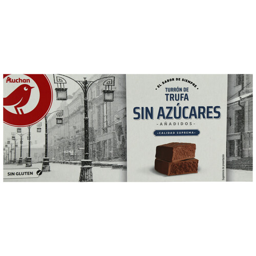 PRODUCTO ALCAMPO Turrón praliné trufado sin azúcares añadidos 200 g.