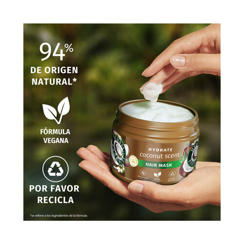 HERBAL ESSENCES Mascarilla hidrantate con aroma a coco, para cabellos muy secos 500 ml.