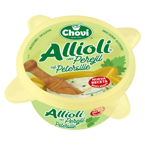CHOVI Allioli con perejil, elaborado sin gluten y sin azucar CHOVI 150 g.