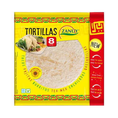 ZANUY Tortillas de harina de trigo ZANUY 8 uds.