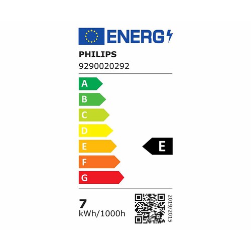 Bombilla Led E27, 6,5W=60W, luz cálida 2700K, 806lm, PHILIPS.