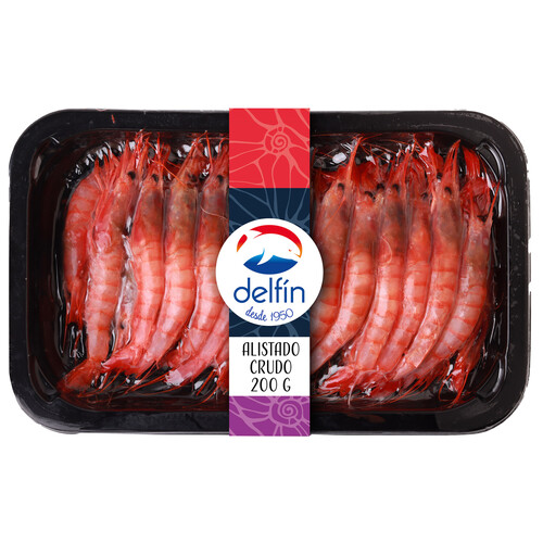 DELFÍN Langostino alistado crudo congelado 200 g.