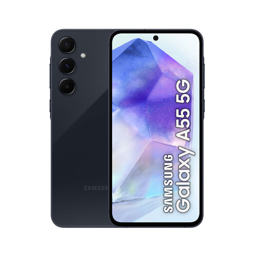 SAMSUNG Galaxy A55 5G negro, 128GB + 8GB, móvil 17cm (6,6). SM-A556BZKAEUB