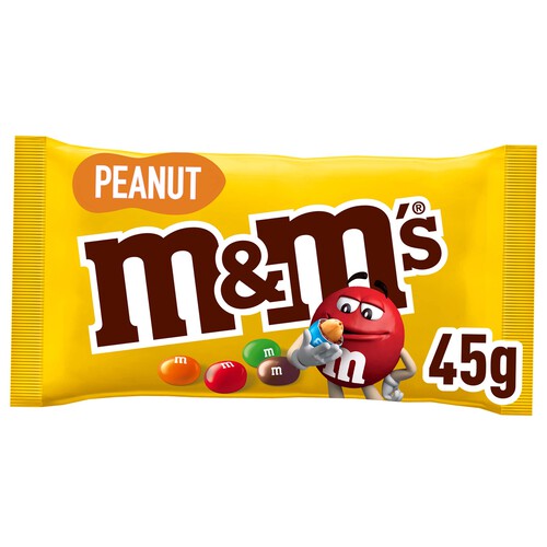 M&M'S Grageados de cacahuete recbiertos de chocolate y azúcar 45 g.