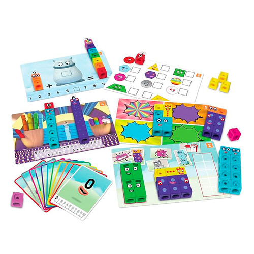 Learning Resources Set de actividades con Numberblocks Cubos MathLink del 1 al 10, Aprendizaje de matemáticas para edades tempranas, construye, aprende y juega en el aula y casa, niños de 3+ años.