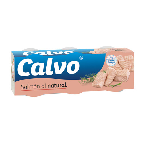 CALVO Salmón al natural 3 uds. x 50 g.