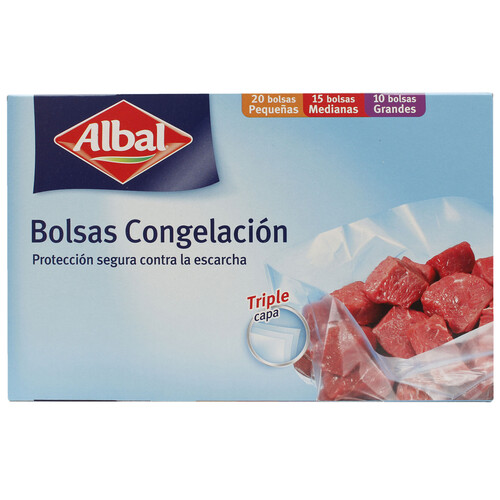 ALBAL Bolsas congelación triple capa ALBAL 45 uds.