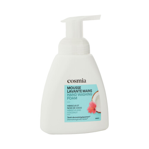 COSMIA Espuma para el lavado de manos, con aroma a coco e hibisco 300 ml.