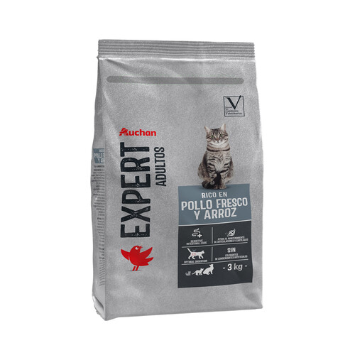 PRODUCTO ALCAMPO Alimento de gato pollo y arroz Auchan expert 3 kg.