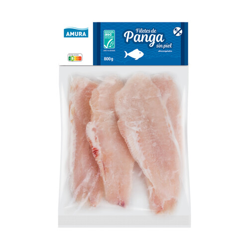 AMURA Filetes de panga sin piel 800 g.