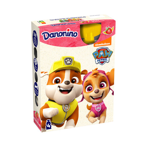 DANONINO Pouch de sabor fresa y plátano con calcio y vitaminia D DANONINO de Danone 4 x 70 g.