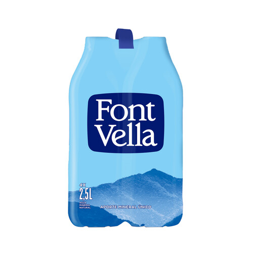 FONT VELLA Agua mineral pack 4 uds. x 2,5 l.