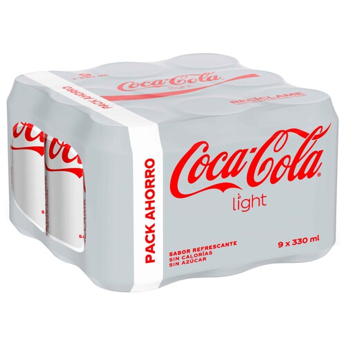 COCA COLA Light Pack 9 uds. x 330 cl.