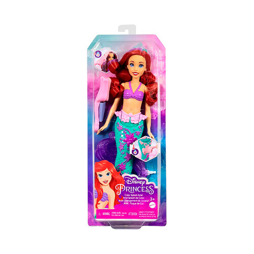 Muñeca DISNEY PRINCESS Ariel Splash cambia color, +4 años.