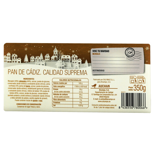 PRODUCTO ALCAMPO Pan de Cádiz 350 g.