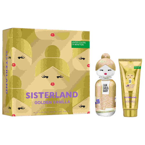 UNITED COLORS OF BENETTON Sisterland golden vainilla Estuche de colonia para mujer.