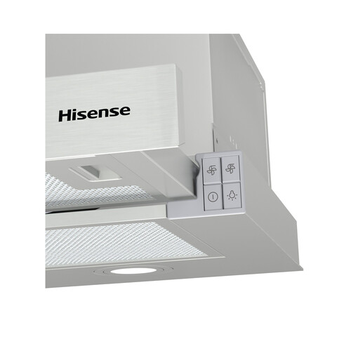 Campana telescópica HISENSE CH6TL4BX inox, capacidad extracción: 450 m3/h, velocidades: 3, motores: 1, A: 60cm