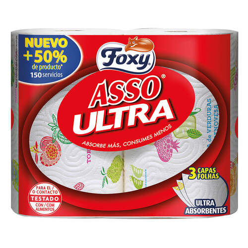 FOXY Papel de cocina Asso Ultra 2 uds.