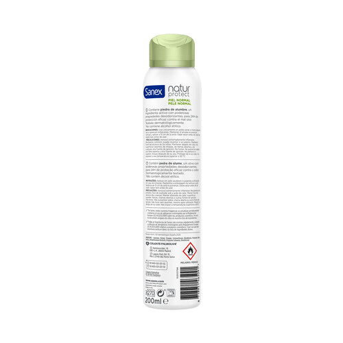 SANEX Natur protect Desodorante en spray para mujer con protección antitranspirante hasta 24h, para pieles normales 200 ml.