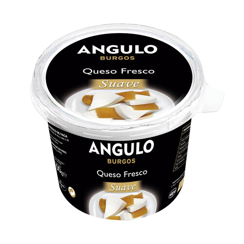 ANGULO Queso fresco de Burgos ANGULO SUAVE tarrina de 500 g.