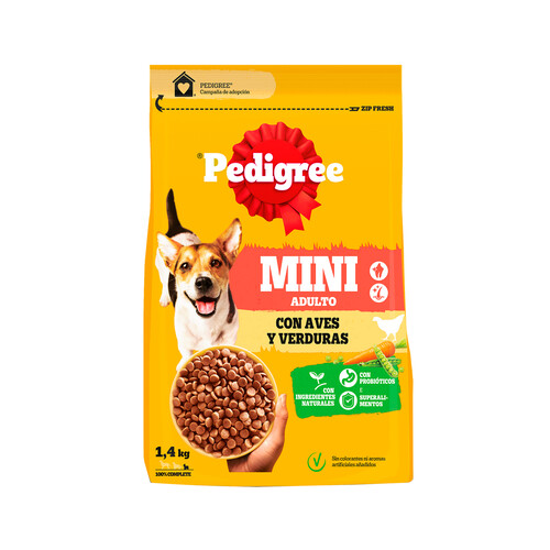 PEDIGREE Comida para perros adultos de raza pequeña a base de pollo 1,4 kg.