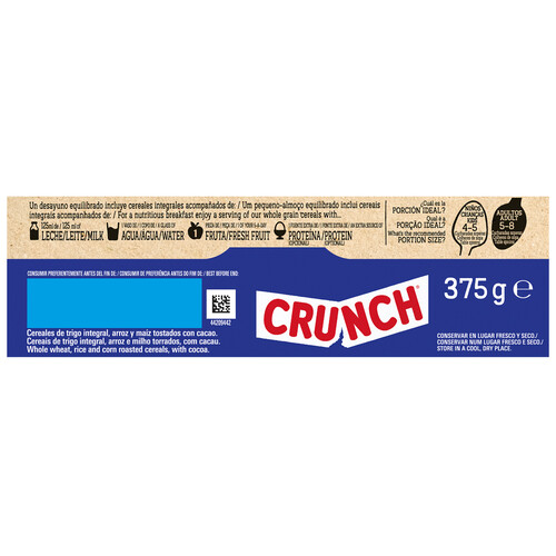 CRUNCH Cereales de chocolate CRUNCH 375 g.