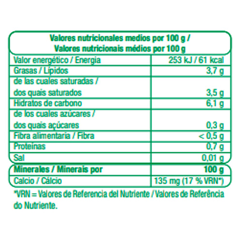 AUCHAN Yogur vegetal de coco cremoso natural sin azúcar añadida 400 g. Producto Alcampo.