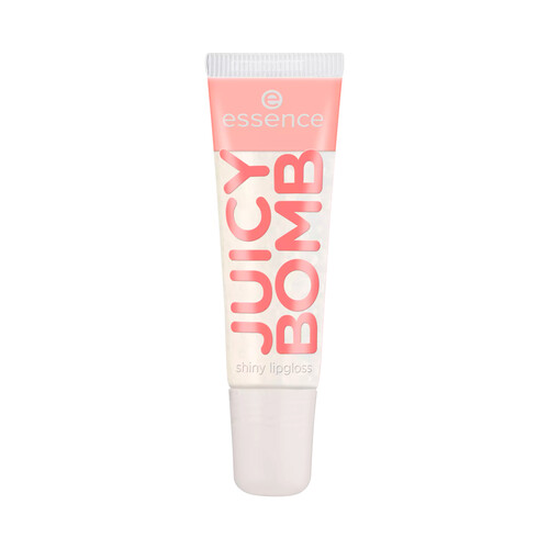 ESSENCE Juicy bomb tono 101 Lovely litchi  Brillo de labios con acabado brillante y fragancia afrutada.