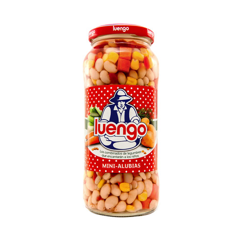 LUENGO Mini alubias con verduras 400 g.