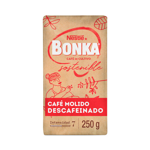 BONKA Café molido natural descafeinado 250 g.