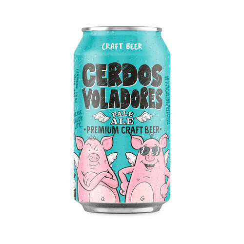 CERDOS VOLADORES Cerveza sin gluten lata 33 cl.