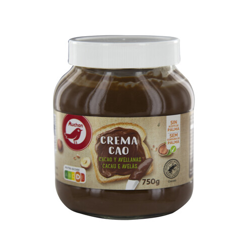 Crema de avellanas con cacao PRODUCTO ALCAMPO 750 g.