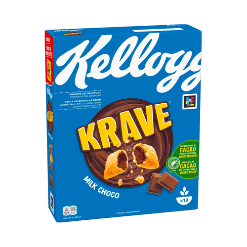 KELLOGG'S krave  Cereales rellenos de chocolate con leche  410 g.