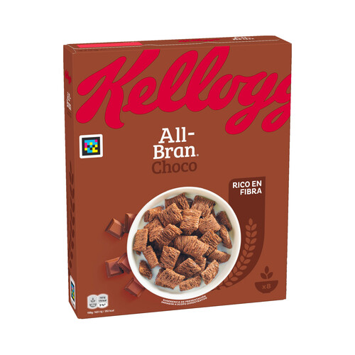 KELLOGG'S All bran choco Cereales de fibra y chocolate  375 g.