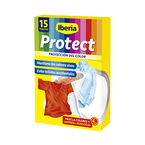 IBERIA Protect Toallitas antidecoloración para lavadoras 15 uds.