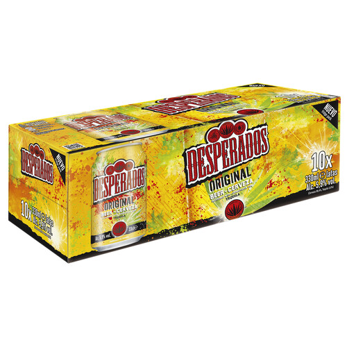 DESPERADOS Cerveza Original pack de latas 10x33 cl.