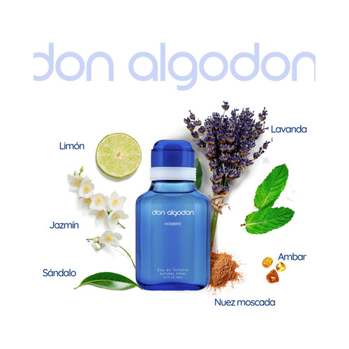 DON ALGODÓN Estuche para hombre con colonia, gel y desodorante.