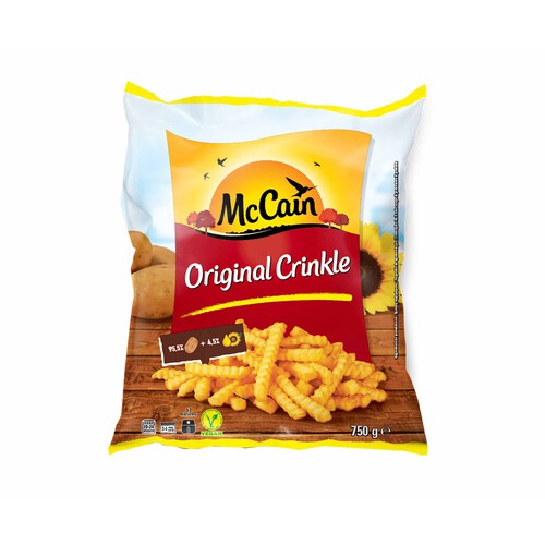 McCAIN Patatas fritas onduladas, prefritas y ultracongeladas McCAIN 750 g.