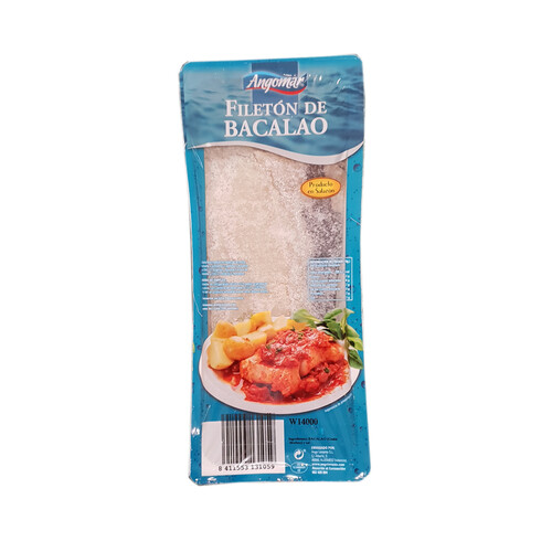 ANGOMAR Bacalao filetón salado ANGOMAR 500 g.