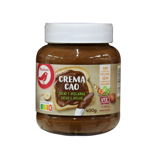 Crema de avellanas con cacao PRODUCTO ALCAMPO 400 g.