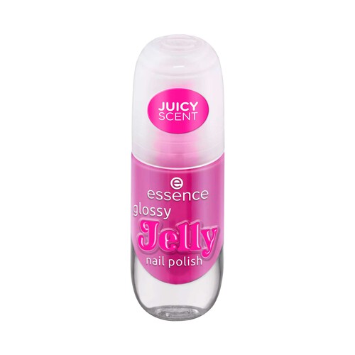 ESSENCE Glossy jelly tono 01 Summer splash Esmalte de uñas con acabado ultrabrillante.