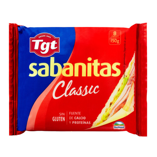 SABANITAS Queso en lonchas fundidas SABANITAS 8 uds. 150 g.