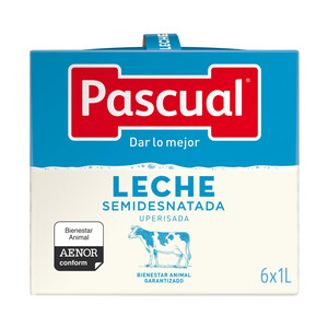 Leche Pascual semidesnatada s/lactosa 1 L. - Sa Botiga